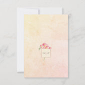 Freesia Sunset Peach Waterverf RSVP Kaart (Achterkant)