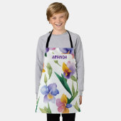 Freesia Waterverf Kleurrijke Gepersonaliseerde Pat Schort (Gedragen)