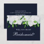 Freesia wil je mijn bruidsmeisje zijn. Bloemenvloo Briefkaart (Voorkant / Achterkant)