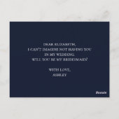 Freesia wil je mijn bruidsmeisje zijn. Bloemenvloo Briefkaart (Achterkant)