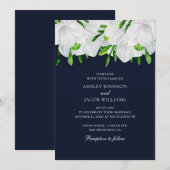 Freesia. Witte bloemen. Marine tuin bloemenbruilof Kaart (Voorkant / Achterkant)