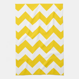 Freesia Yellow Chevron Zigzag Kitchen Towels Theedoek
