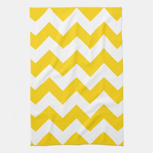 Freesia Yellow Chevron Zigzag Kitchen Towels Theedoek (Verticaal)