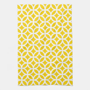 Freesia Yellow Geometric Kitchen Towel Theedoek