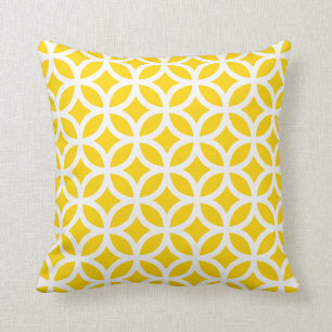 Freesia Yellow Modern Geometric Pillow Kussen