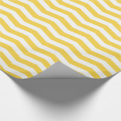Freesia Yellow & White Zig Zag Chevron Striped Cadeaupapier (Hoek)