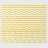 Freesia Yellow & White Zig Zag Chevron Striped Cadeaupapier (Vlak)