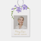 Freesia Zaadpakket Herdenking Funeral Geschenklabe Cadeaulabel (Achterkant)