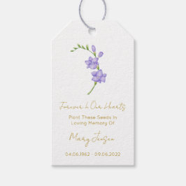 Freesia Zaadpakket Rou Cadeau Tags Cadeaulabel