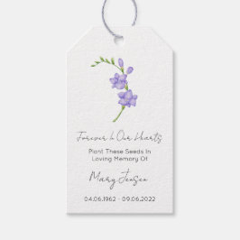 Freesia Zaadpakket Rouwcadeautags Cadeaulabel