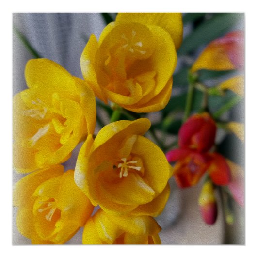 freesias bouquet perfect poster (Voorkant)