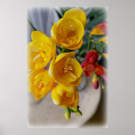 freesias bouquet poster (Voorkant)
