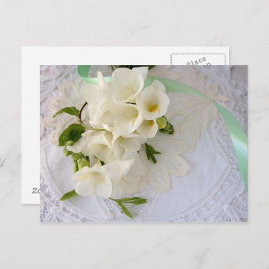 Freesia's op kant briefkaart (Voorkant / Achterkant)