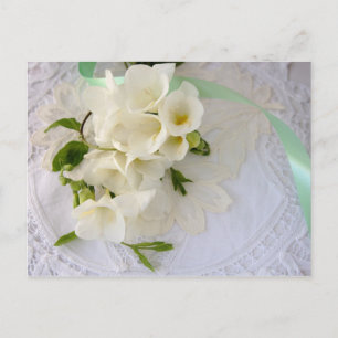 Freesia's op kant briefkaart