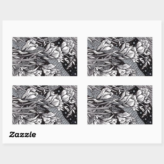 Freesias Rechthoekige Sticker (Vel)