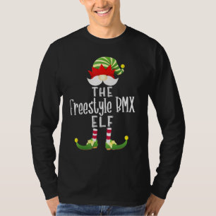 Freestyle Bmx Elf-groep Kerstmis Pajama T-shirt