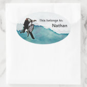 Freestyle BMX-fietstunt Ovale Sticker (Tas)