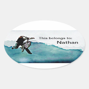 Freestyle BMX-fietstunt Ovale Sticker