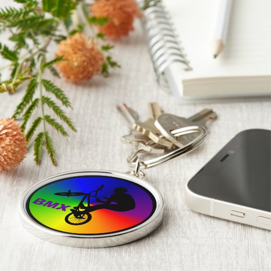 Freestyle BMX Flatland Biker Sleutelhanger (Zijkant)