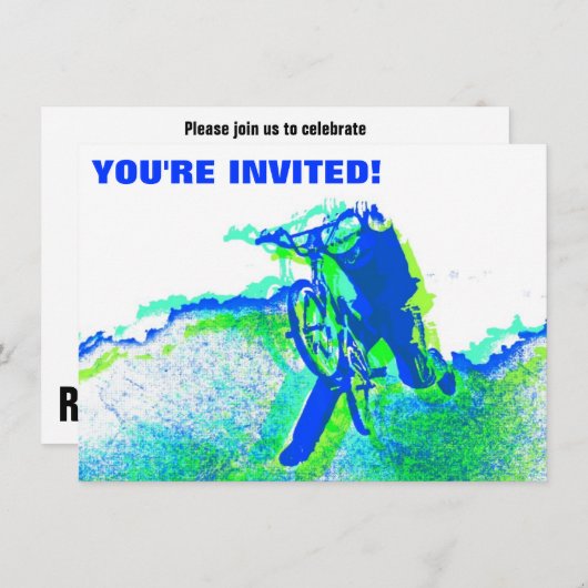 Freestyle BMX Rider in Cool Pop Art Style Kaart (Voorkant / Achterkant)