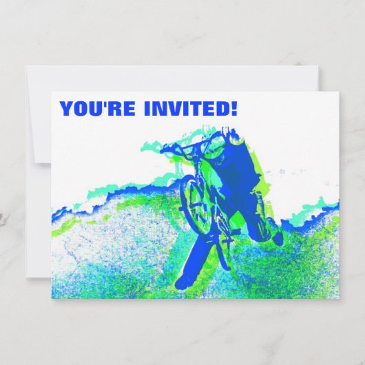 Freestyle BMX Rider in Cool Pop Art Style Kaart (Voorkant)