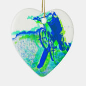 Freestyle BMX Rider in Cool Pop Art Style Keramisch Ornament (Rechts)