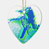 Freestyle BMX Rider in Cool Pop Art Style Keramisch Ornament (Links)