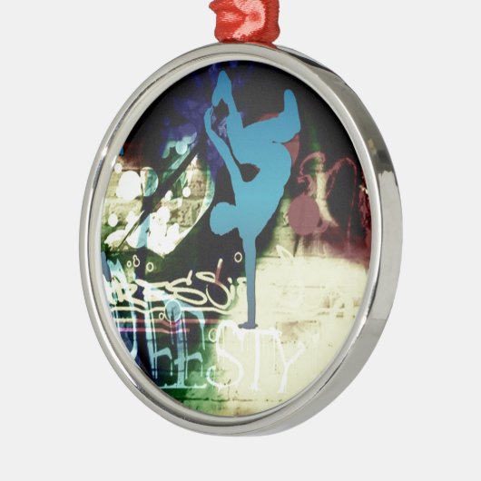 Freestyle Break Dance Graffiti Metalen Ornament (Links)