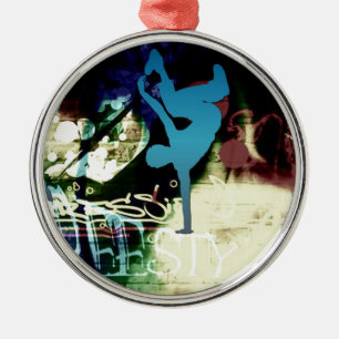 Freestyle Break Dance Graffiti Metalen Ornament
