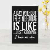 Freestyle Football grappig cadeauidee Kaart (Gele Bloem)