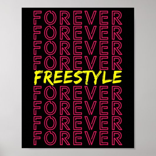 Freestyle Forever 80s Retro Concert Party Poster (Voorkant)