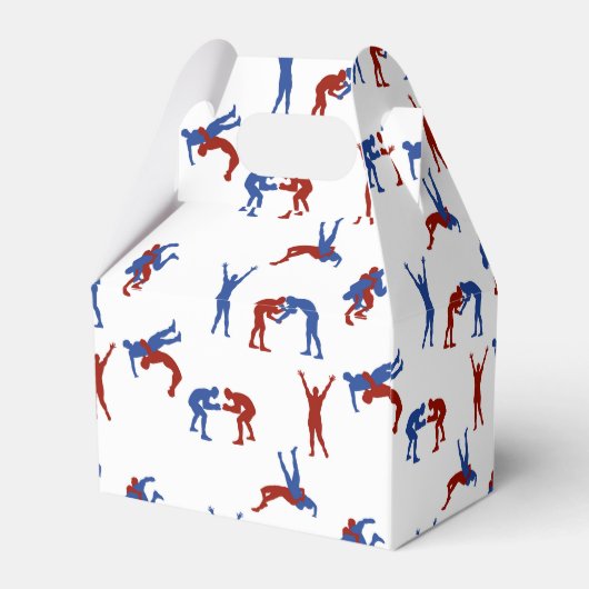 Freestyle Greco Roman Wrestling Pattern Bedankdoosjes (Achterkant)