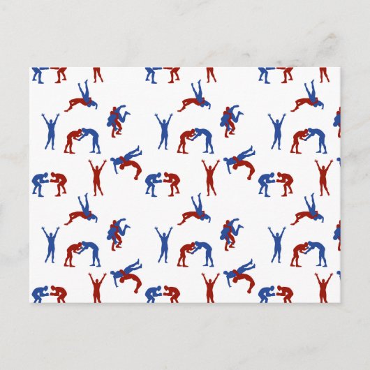 Freestyle Greco Roman Wrestling Pattern Briefkaart (Voorkant)