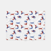 Freestyle Greco Roman Wrestling Pattern Fleece Deken (Voorkant (Horizontaal))