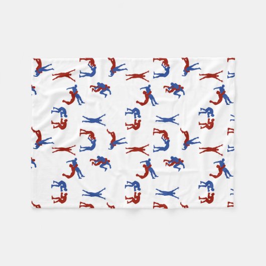 Freestyle Greco Roman Wrestling Pattern Fleece Deken (Voorkant (Horizontaal))