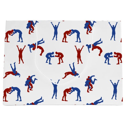Freestyle Greco Roman Wrestling Pattern Groot Cadeauzakje (Voorkant)