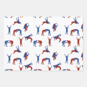 Freestyle Greco Roman Wrestling Pattern Inpakpapier Vel (Voorkant 3)