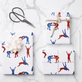 Freestyle Greco Roman Wrestling Pattern Inpakpapier Vel