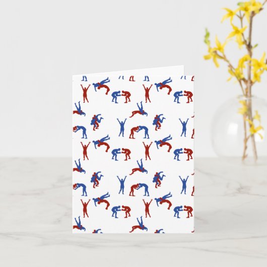 Freestyle Greco Roman Wrestling Pattern Kaart (Gele Bloem)