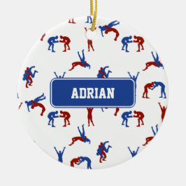 Freestyle Greco Roman Wrestling Pattern Keramisch Ornament