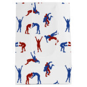 Freestyle Greco Roman Wrestling Pattern Medium Cadeauzakje (Achterkant)