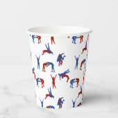 Freestyle Greco Roman Wrestling Pattern Papieren Bekers (Achterkant)