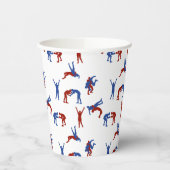 Freestyle Greco Roman Wrestling Pattern Papieren Bekers (Links)