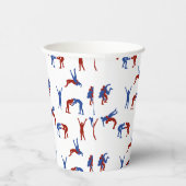 Freestyle Greco Roman Wrestling Pattern Papieren Bekers (Rechts)