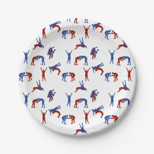 Freestyle Greco Roman Wrestling Pattern Papieren Bordje