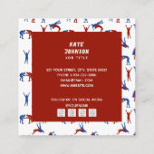 Freestyle Greco Roman Wrestling Pattern Vierkante Visitekaartje (Achterkant)