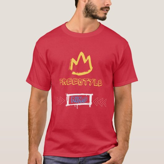 Freestyle Koning Hip Hopper Dj Rapper grappig T-shirt (Voorkant)
