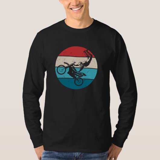 Freestyle Motorcyclist Retro T-shirt (Voorkant)