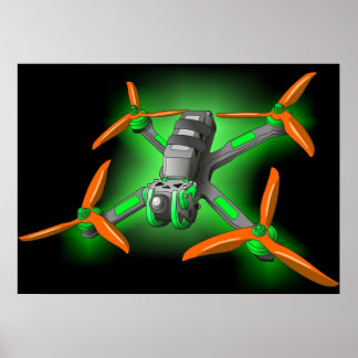 Freestyle racing fpv-drone LED racing drones Poster