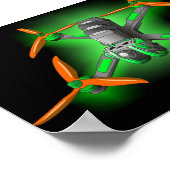 Freestyle racing fpv-drone LED racing drones Poster (Hoek)